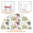 thumbnail image 4 of Lsque Jungle Animal Print Christmas Tree Skirt, Tree Skirt with Ties or Velcro, Perfect for Holiday Decorations, Halloween, and New Year-30", 4 of 7