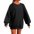 thumbnail image 2 of Timegard Winter Tops for Women Fuzzy Fleece Sweatshirts Long Sleeve Warm Comfy Drop Shoulder Pullover, 2 of 8