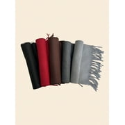 New Arrival Solid Color Scarf Unisex Couple Knitted Tassel Warm Long Thick Scarf Japanese And Korean Style (Boyfriend Girlfriend)