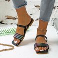 thumbnail image 1 of Sandalias planas informales de color para mujer, cómodos zapatos de playa de dos usos, zapatillas fáciles de poner y quitar Wmkox8yii  ytu8374, 1 of 6