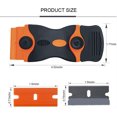 thumbnail image 1 of 2 raspadores de placa de vitrocerámica con 10 escurridores de plástico + 10 cuchillas de metal, rascador de vitrocerámica para eliminación de etiquetas, naranja LingWen 8390605481468, 1 of 1