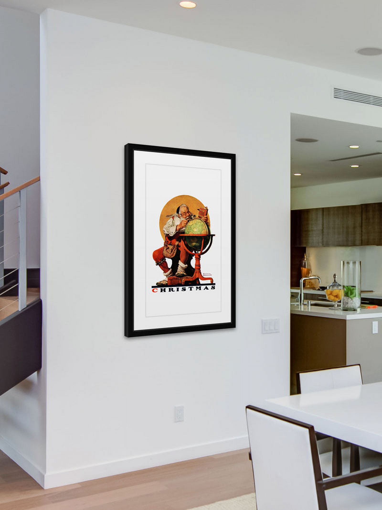 Marmont Hill "Santa at the Globe Saturday" by Norman Rockwell Framed Art Print