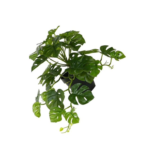 Plantas artificiales Advancent Hoja Planta falsa Interior Exterior Decoración verde con maceta