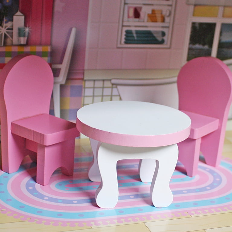 Dollhouse for 3-8 Girls and Boys Great Gift, 24.4'' x 10.6'' x
