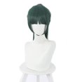 thumbnail image 1 of Peluca Aadesso Zenin Maki 50 cm con coleta desmontable verde, 1 of 3