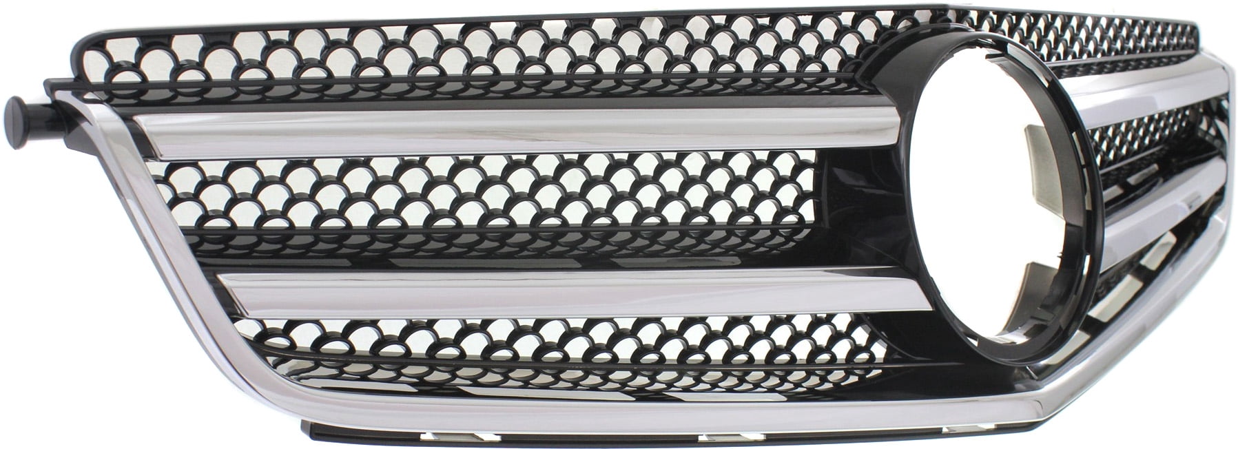 Grille Assembly Compatible With 2008-2009 Mercedes Benz C230 2010-2011 C250 Chrome Shell with Painted Black Insert