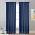 thumbnail image 5 of Chanana Translucent Curtains 72 Inches Long 1 Panel, Transparent Voile Sheer Curtain Double Rod Pocket Gauze Drapes for Living Room Bedroom Window Sliding Glass Door Treatment, W52 x L84, 5 of 7