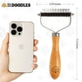 thumbnail image 2 of Dog Dematting Comb, Deshedding Undercoat Rake, Dog Comb for Detangling and Shedding, Detangler Brush For Grooming [We Love Doodles], 2 of 7