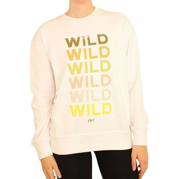 Elevenparis Womens Wild Sweatshirt, White, Medium