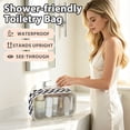 thumbnail image 3 of Fammart Clear Makeup Bag for Women,TSA Approved Checkered Cosmetic Bag,Car Organizer Case with Zipper,Large Waterproof Pouch Purse Toiletry Bag for Skincare,Brushes Travel Essentials, 3 of 9