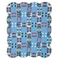 thumbnail image 1 of Denim Double Wedding ring Throw 50"W x 60"L, 1 of 2