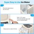 thumbnail image 4 of Auseo 18 lbs/24H Countertop Ice Maker Machine, 6 Bullet-Shaped Ice in 6 Min, Auto-Cleaning, White, 4 of 8