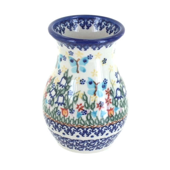 Blue Rose Polish Pottery Indoor Tabletop Garden of Eden Vase