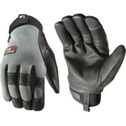Wells Lamont FX3 Men's HydraHyde Leather Palm Touchscreen Winter Work Gloves, Large 7799, Gray