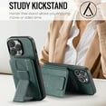 thumbnail image 6 of for iPhone 16 Pro Max Wallet Case with RFID Blocking Credit Card Holder,PU Leather Folio Flip Kickstand Handle Wrist Strap Shockproof Cover Women Men for iPhone 16 Pro Max Phone Case,Green, 6 of 9