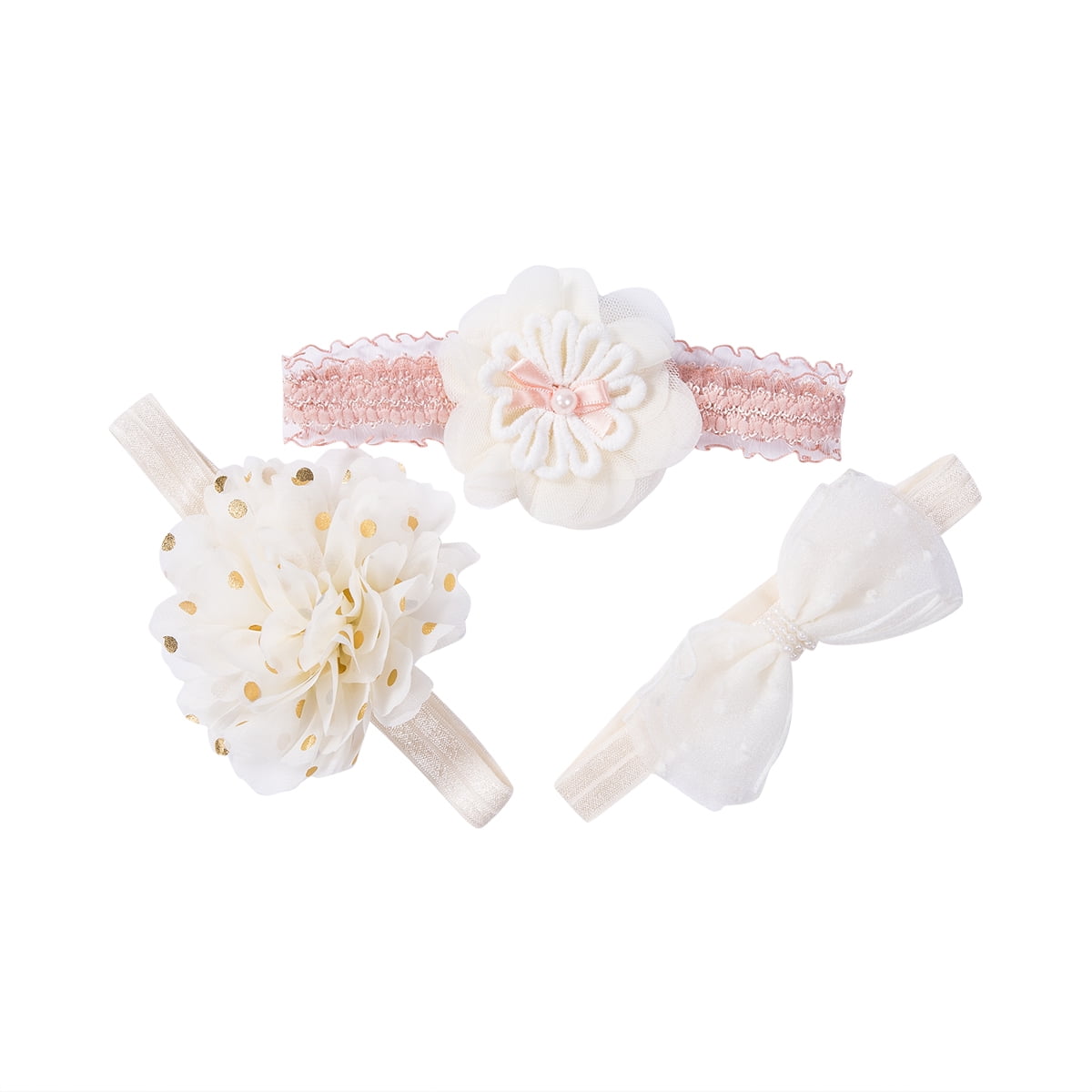3pcs Baby Girl Toddler Flower Headband Head Hair Band Headwear Accessories 