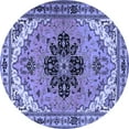 thumbnail image 1 of Ahgly Company Machine Washable Indoor Round Persian Blue Traditional Area Rugs, 3' Round, 1 of 4