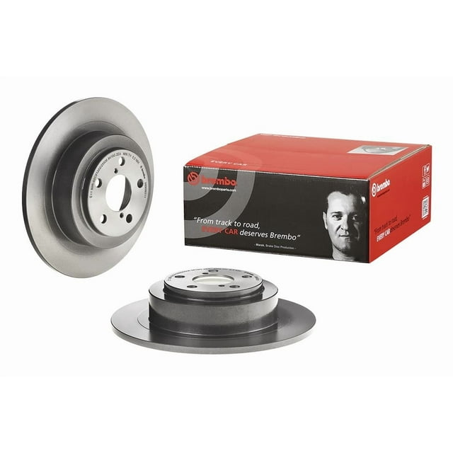 Brembo Brake Rotor 08909311C02 Solid; One Piece Design; Wheel Bolt Pattern 5 x 100 Millimeter; 170.1 Millimeter Hat Inside Diameter; 58 Millimeter Hub Diameter; Gray Cast Iron; Single