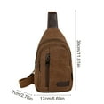 thumbnail image 3 of Bolso bandolera para hombre, de lona, de 30 x 17 x 5 cm, con correa ajustable y múltiples bolsillos para tener las manos libres. Ideal para deportes al aire libre, viajes y uso diario., 3 of 9
