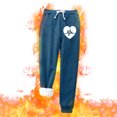 thumbnail image 2 of Gibobby Pantalones deportivos para mujeres Pantalones de terciopelo sólido cálido con bolsillos para mujer, pantalones largos térmicos con forro polar elástico(A,CH), 2 of 4