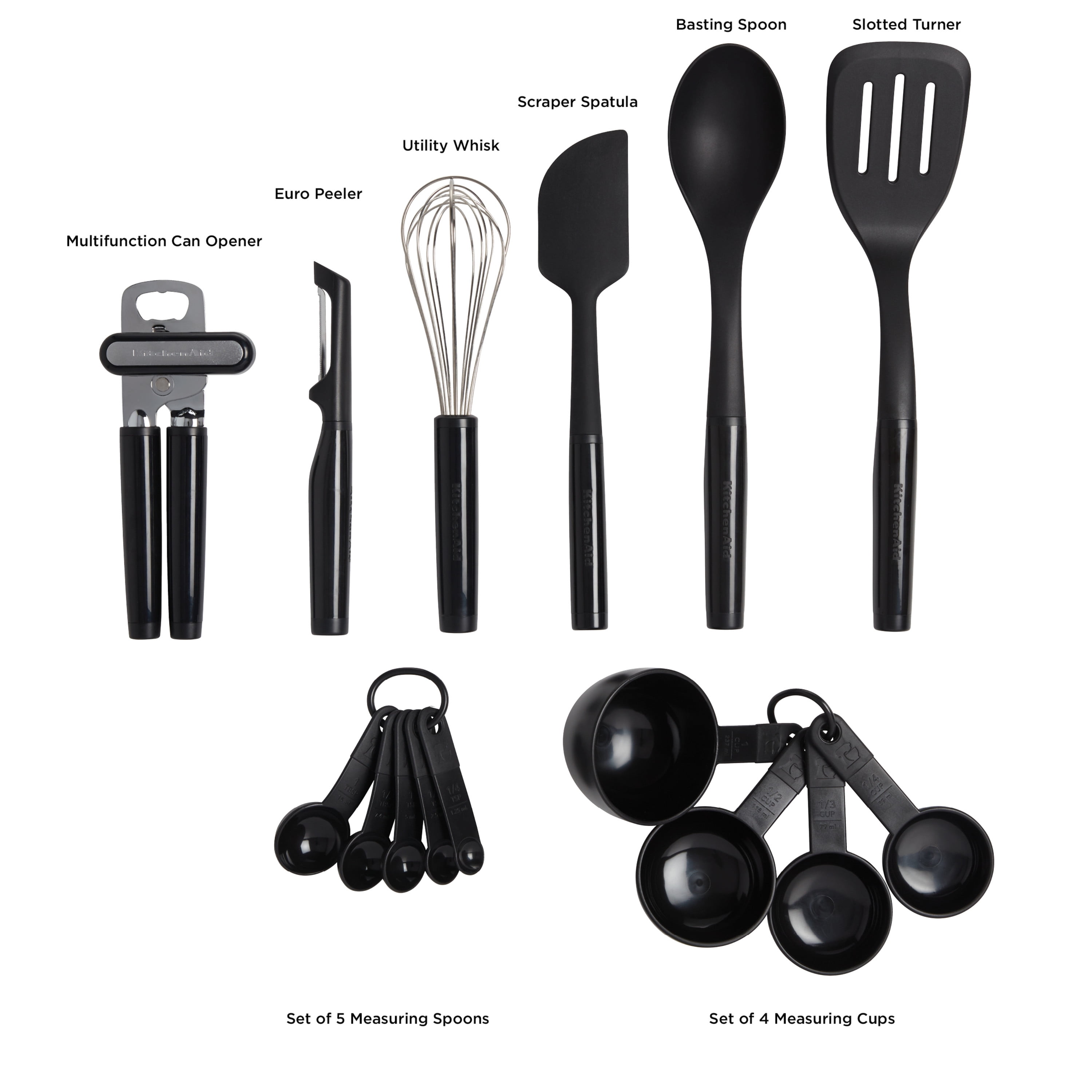 Kitchenaid 15-piece Kitchen Tool and Gadget Set in Black