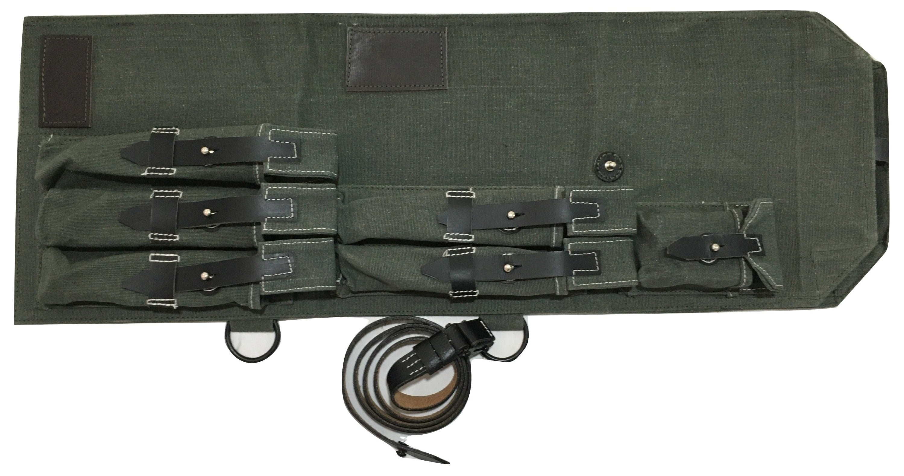 German WWII MP 40/MP40 SMG Canvas & Leather Carry Case Reproduction (GET Free MP40 Sling)