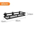 thumbnail image 2 of Zootealy Nail-Free Stainless Steel Wall Storage Shelf Black Floating Shelf Spice Rack for Kitchen Bathroom with Varying Sizes, 2 of 8