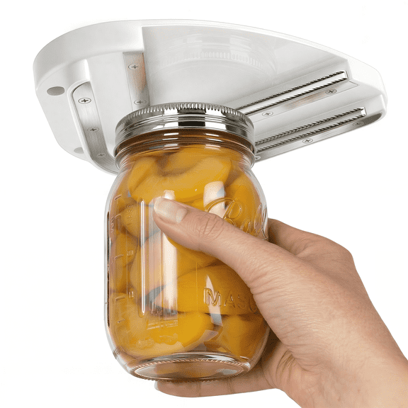 HEIHING Jar Opener Stainless Steel Jar Opener Under Cabinet Lid Opener Easy Jar Opener for One-Hand Use Opens Small to Large Jars