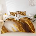 thumbnail image 3 of Homewish Gradient Watercolor Art Twin Duvet Cover,Contemporary Aesthetic Twin Bedding,Brown Gold,Light Gray Reversible,2pcs,1 Duvet Cover and 1 Pillowcase, 3 of 6