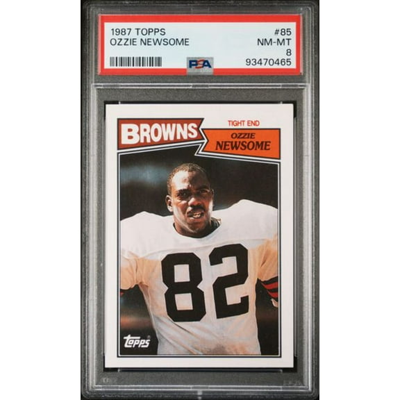 Graded 1987 Topps Ozzie Newsome #85 Football Card PSA 8 NM-MT