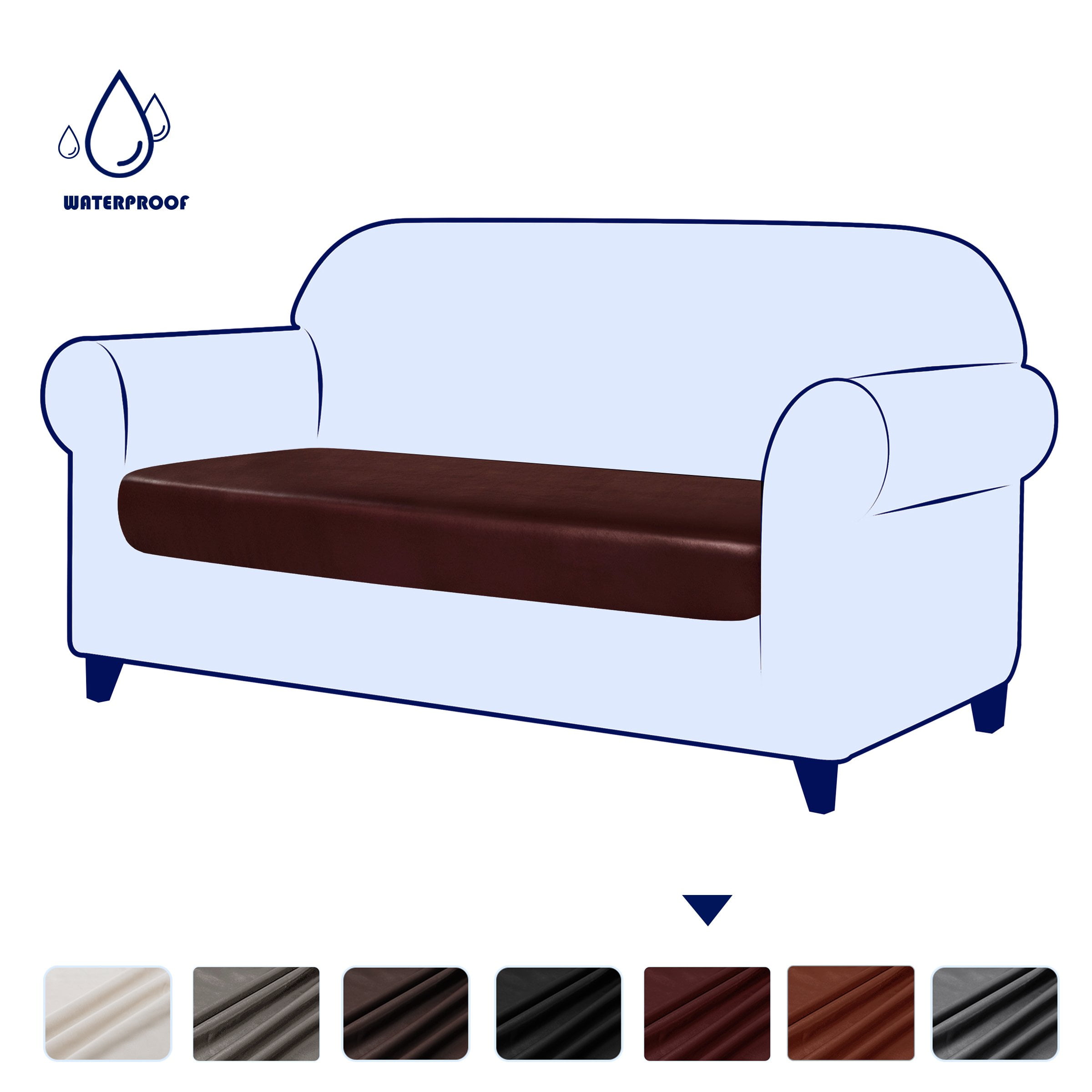 Stretchy Waterproof PU Leather Sofa Seat Cushion Furniture Cover Protector 