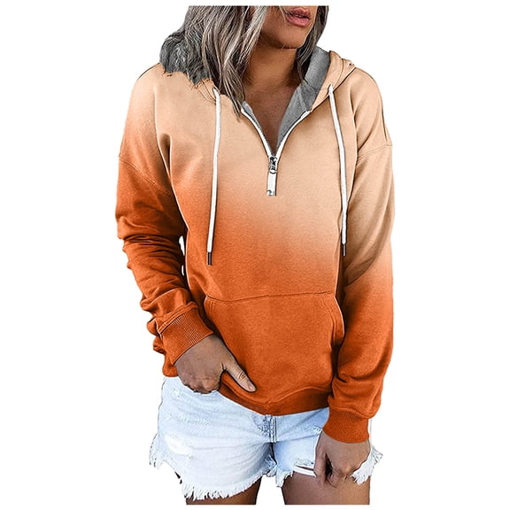 Ketyyh-chn99 Womens Zip Up Hoodie 2024 Casual Oversized Long Sleeve Hoodie Sweatshirts Yellow,S