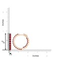 thumbnail image 2 of ANGARA Natural Round 1.6 ct Ruby Inside Out Hoop Earrings in 14K Rose Gold for Women (Size-1.6mm) | July Birthstone, Birthday, Anniversary, Jewelry Gift for Women | Natural Ruby Earrings, 2 of 7