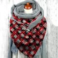 thumbnail image 3 of Bufanda con estampado de Feliz Navidad para mujer, bufandas cálidas informales con botón, chales suaves, regalos de invierno, 3 of 4