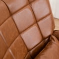 thumbnail image 2 of Leather Armchair, Modern Accent Chair with Metal Legs and Soft Padded, Sofa Chairs for Home Office,Bedroom,Dining Room,Brown, 2 of 7