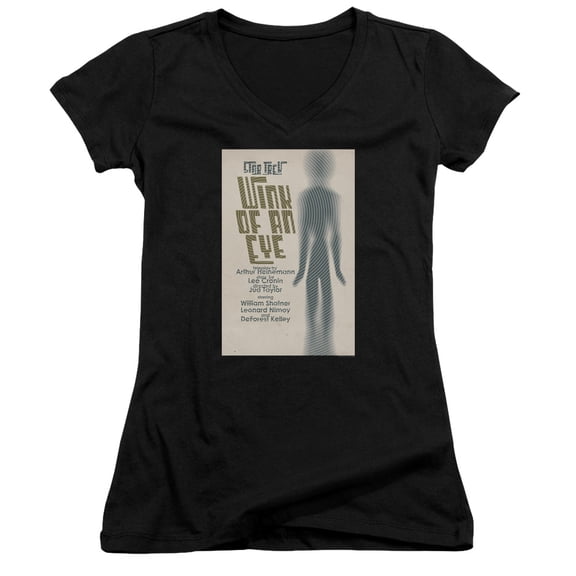 Star Trek Tos Episode 66 Junior Women's V-Neck T-Shirt Black