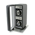 thumbnail image 2 of Monaco Double Watch Winder - Dual Powered in Black Leather, 2 of 3