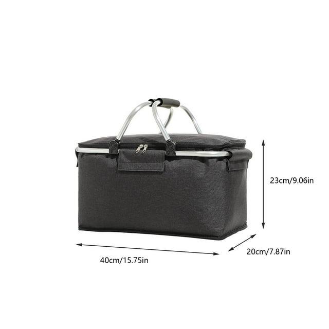 TIMIFIS Folding Cooling Capacity Insulated Cooler Bag with Aluminium Frame | Suitable for Picnic, Camping, Bbq and Sporting Events Storage Trunks & Bag