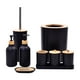 thumbnail image 1 of Juego de accesorios de baño, Juego de accesorios de baño, Jabonera, Vaso para cepillo de dientes, Lavabo Negro, 1 of 9