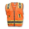 thumbnail image 7 of Radians Sv6H Type R Class 2 Heavy Duty Two Tone Mesh Surveyor Vest With Solid Pockets, Orange, 5X-Large, 7 of 7