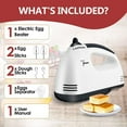 thumbnail image 6 of Electric Hand Mixer, 7-Speeds Lightweight Hand-Hand blender mixer, Portable Powerful Kitchen Mixer Stainless Steel Egg Whisk with Egg White Separator, Egg Sticks & Dough Sticks for Baking & Cakes, 6 of 7