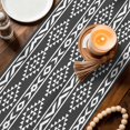 thumbnail image 3 of Black Boho Table Runner 72 Inches, Abstract Geometric Bohemia Ethnic Striped Bed Runner Dresser Scarves Tabletop for Indoor Outdoor Parties/Ceremony/Banquet, 13" x 72", 3 of 9