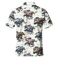 thumbnail image 3 of Kentucky Derby Party American Flag Polo Shirts For Men Racing Horse Mens Polo Shirts Short Sleeve Button Up Shirt Men Shirts, 3 of 7