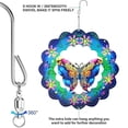thumbnail image 2 of Wind Spinners Outdoor, Hanging Butterfly Outdoor Wind Spinner, Metal Wind Spinners for Patio Art Decorations, 2 of 5