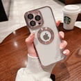 thumbnail image 2 of for iPhone 14 Pro Case Logo View,with Camera Lens Protector, for Women Men, Soft Slim Phone Cases for iPhone 14 Pro Ultrathin Clear Back Cover (Rose Pink,for iphone14Pro), 2 of 14