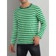 thumbnail image 5 of Camisetas de rayas INSPIRE CHIC para hombres, camiseta de manga larga casual, talla XL, verde y blanca, 5 of 6