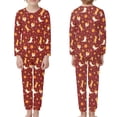 thumbnail image 3 of DISNIMO Red Thanksgiving Cat Pajamas for Kids 7-8 Girls 2 Piece Pjs for Kids Girls Sets Pj Set Long Sleeve and Pants Kids Sleepwear Set Girls Elastic Waist pj Pants for Kids Crew Neck, 3 of 7