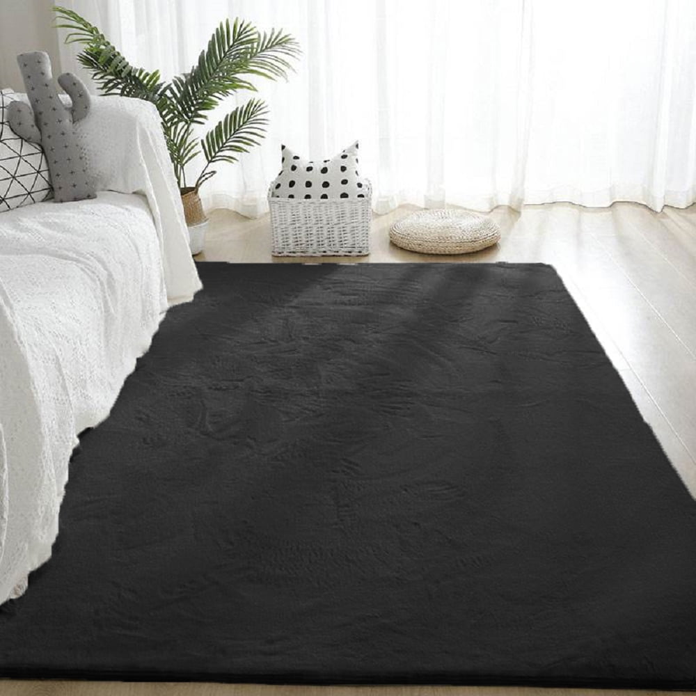 Latepis 8x10 Faux Fur Rug, Area Rug, Faux Rabbit fur Rug for Living