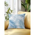 thumbnail image 2 of Outdoor Pillows Waterproof, Summer Palm Leaves Bedding Throw Pillows with Insert for Couch Sofa Bed, Tropical Botanical Minimalist Blue 16x16 Inch Pillowcases Decorative Camping Patio Pillow Set of 1, 2 of 8