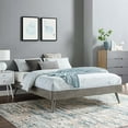 thumbnail image 2 of Platform Bed Frame, Twin Size, Wood, Grey Gray, Modern Contemporary Urban Design, Bedroom Master Guest Suite, 2 of 7